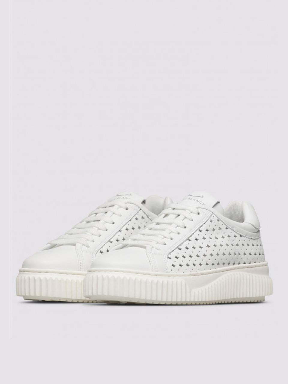 sneakers herika in pelle traforata ERIKA 0N01-2018302 WHITE VOILE BLANCHE