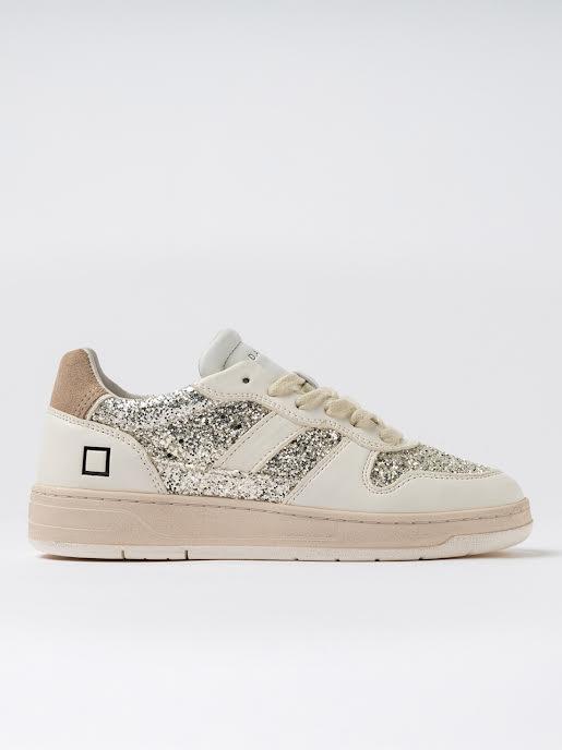 sneakers court 2.0 glitter W441-C2-GL-PL-PL PLATINUM D.A.T.E