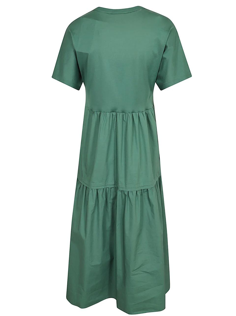 abito in jersey e popeline con balze CAPSULA VERDE WEEKEND by Max Mara