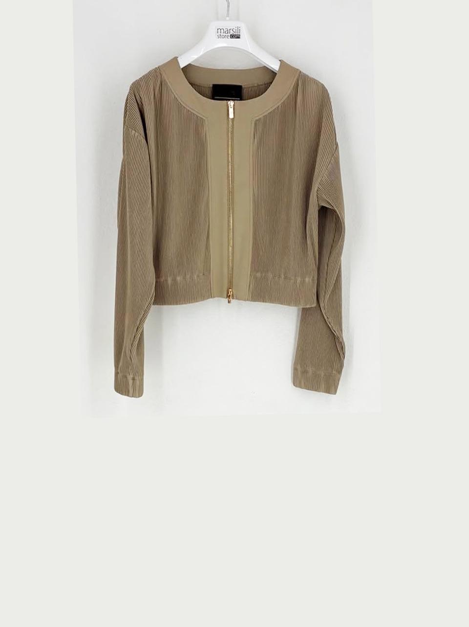 zip top CARLA TOP NAT MACRON