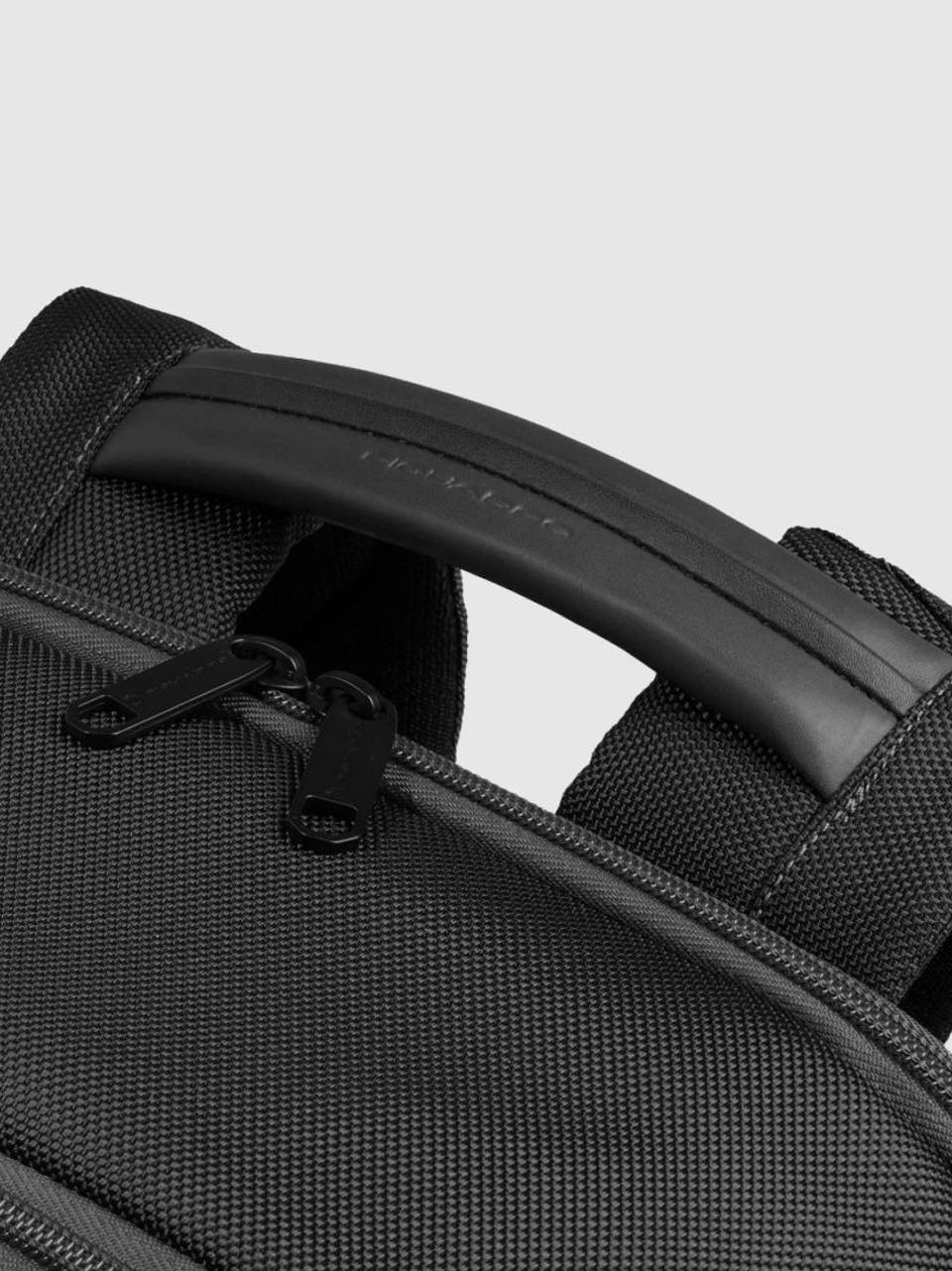 zaino viaggio tessuto riciclato e pelle CA6929S143BM NERO PIQUADRO
