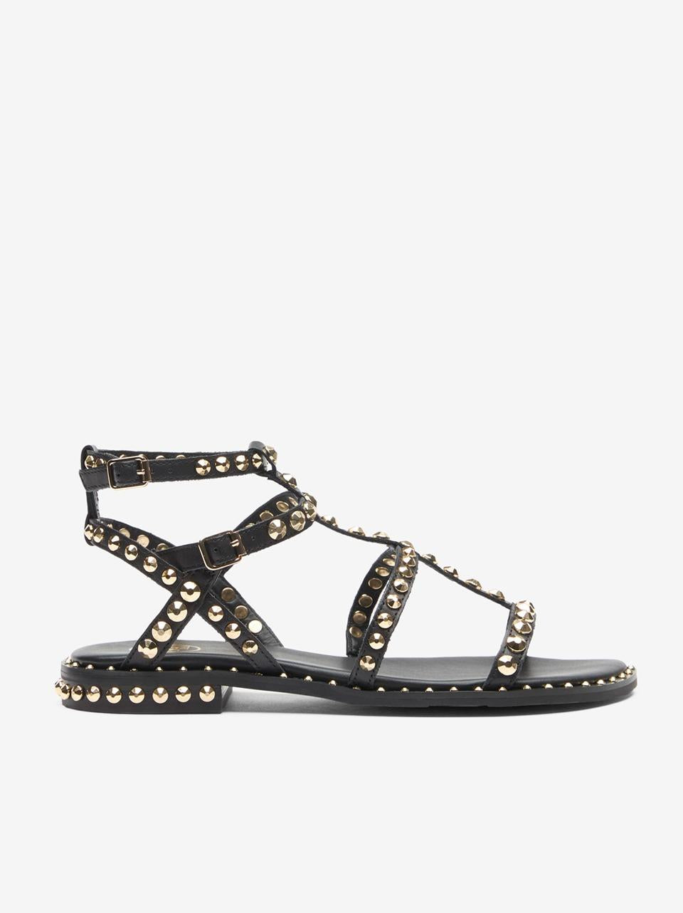 sandalo flat precious con borchie PRECIOUS NERO ASH