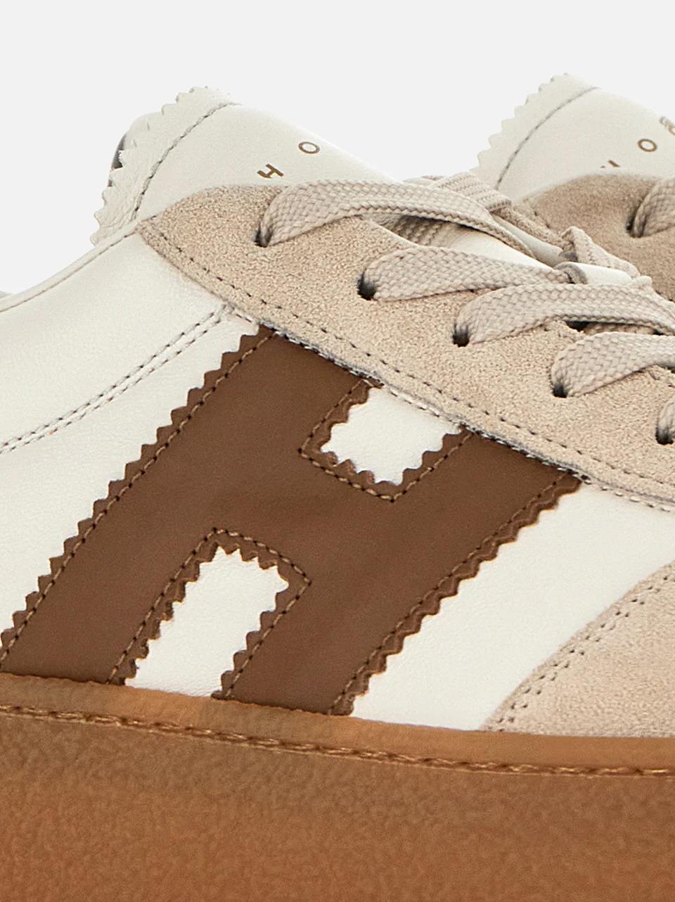 sneakers cool platform h681 HXW6980FB60UHC0MAG BIANCO COGNAC HOGAN