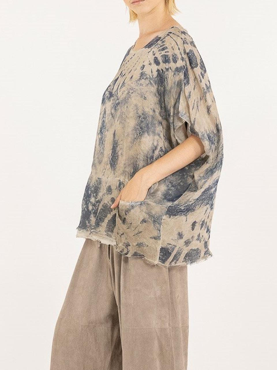 blusa over con stampa S227 SAND SANCTA MUERTE