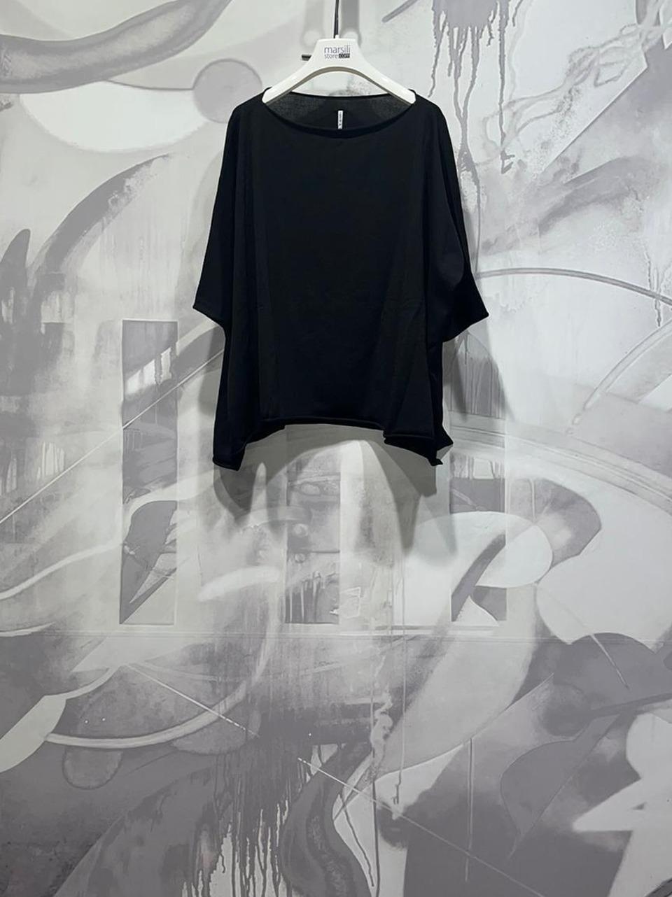 maglia over a kimono F5SA60 NERO LIviana conti