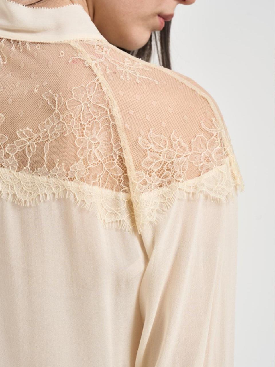 blusa fluida con fiocco 8C059\A692 AVORIO Patrizia pepe