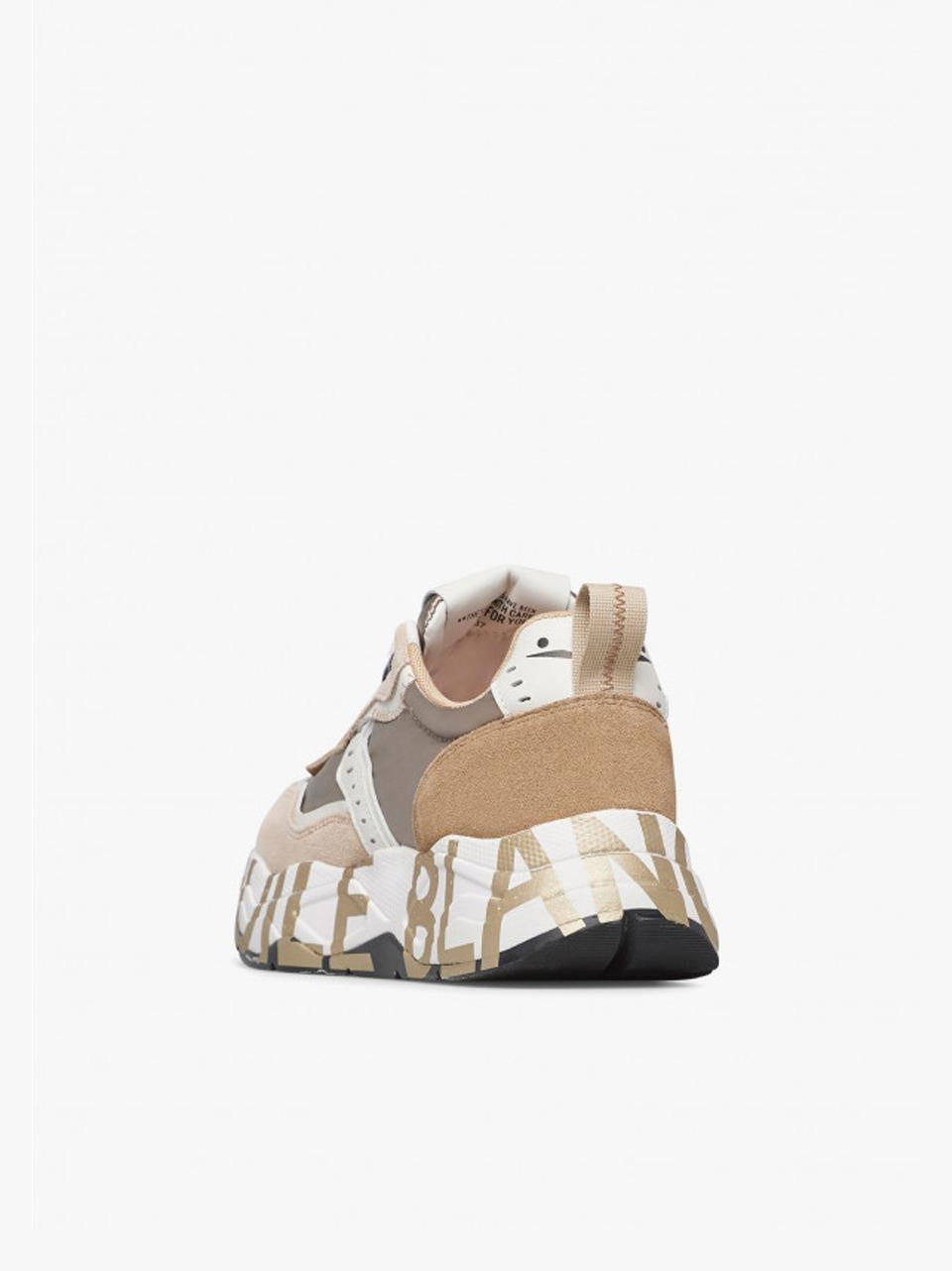 sneakers club 105 001-2017475-05 2E41LIGTH BEIGE PLATINO VOILE BLANCHE