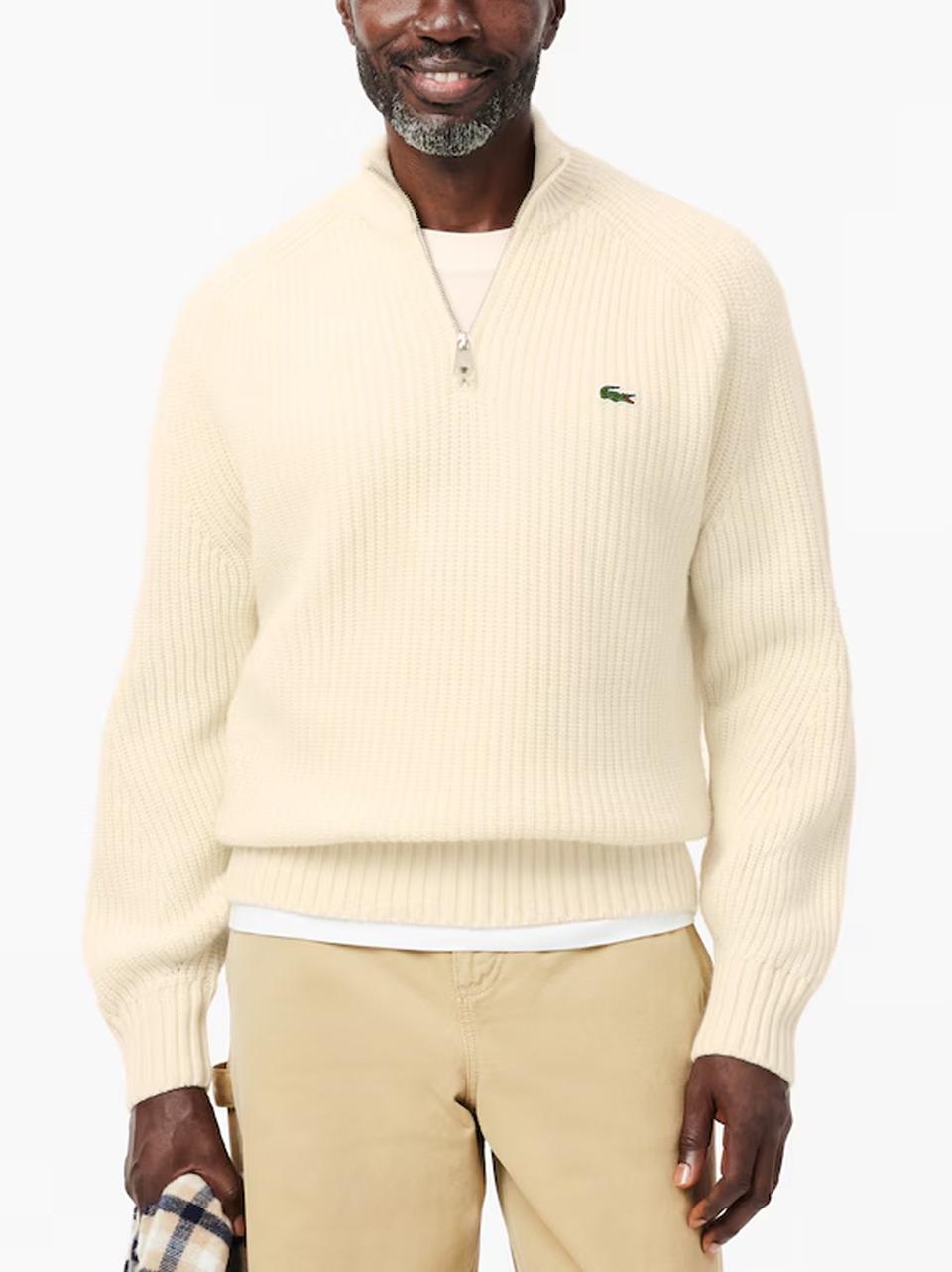 polo a coste con zip AH3134 P LACOSTE