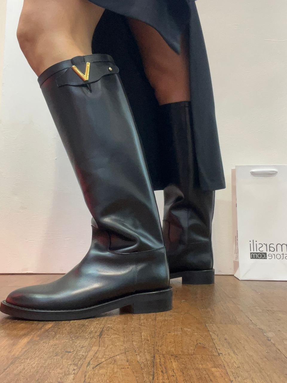 stivale a tubo cavallerizzo non accessorio 4440 NERO