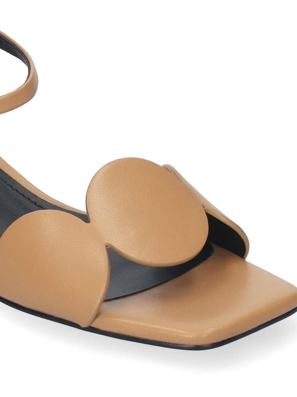 sandalo con oblo tacco h 50mm 623 CAMEL BIBI LOU