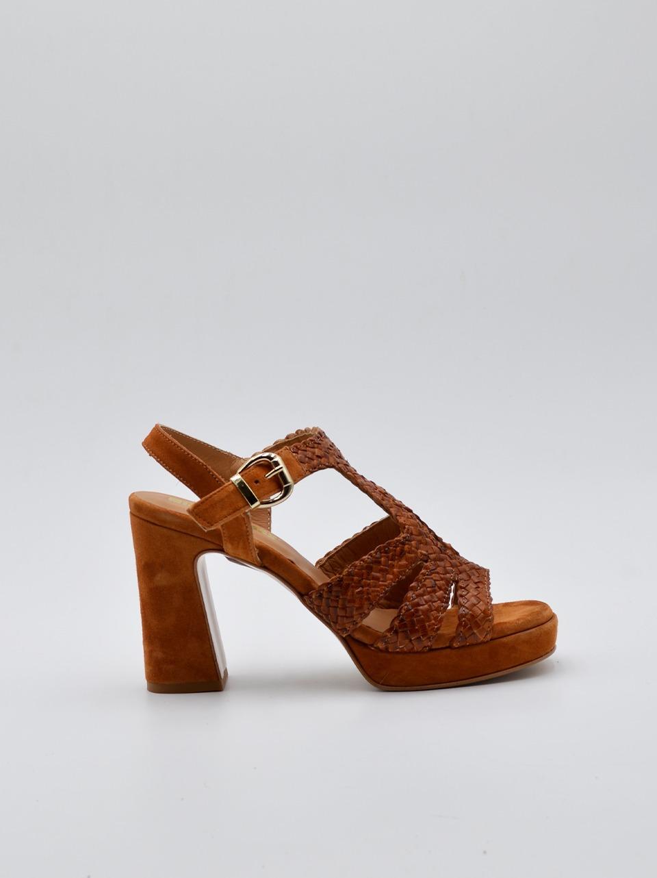 sandalo intrecciato con plato' DE25-148 CUOIO MICHAEL DASS