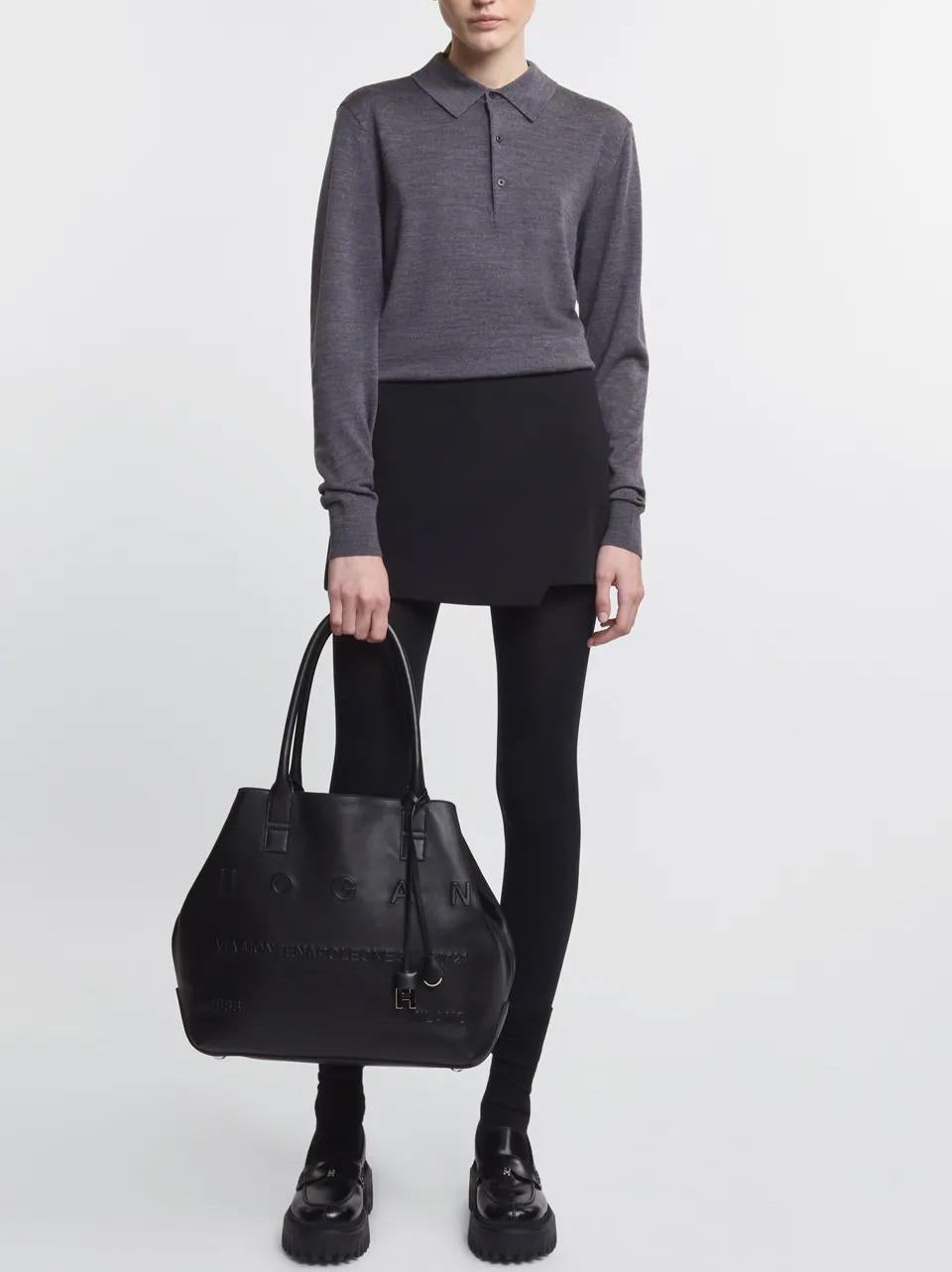 borsa address shopping KBW01TA0300TZPB999 NERO HOGAN