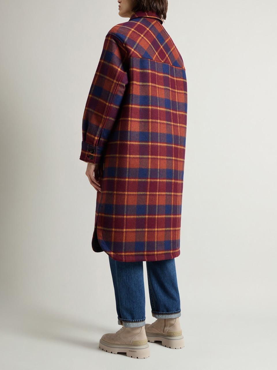 cappotto reversibile a quadri multycolor WOS0112 5511 WOOLRICH