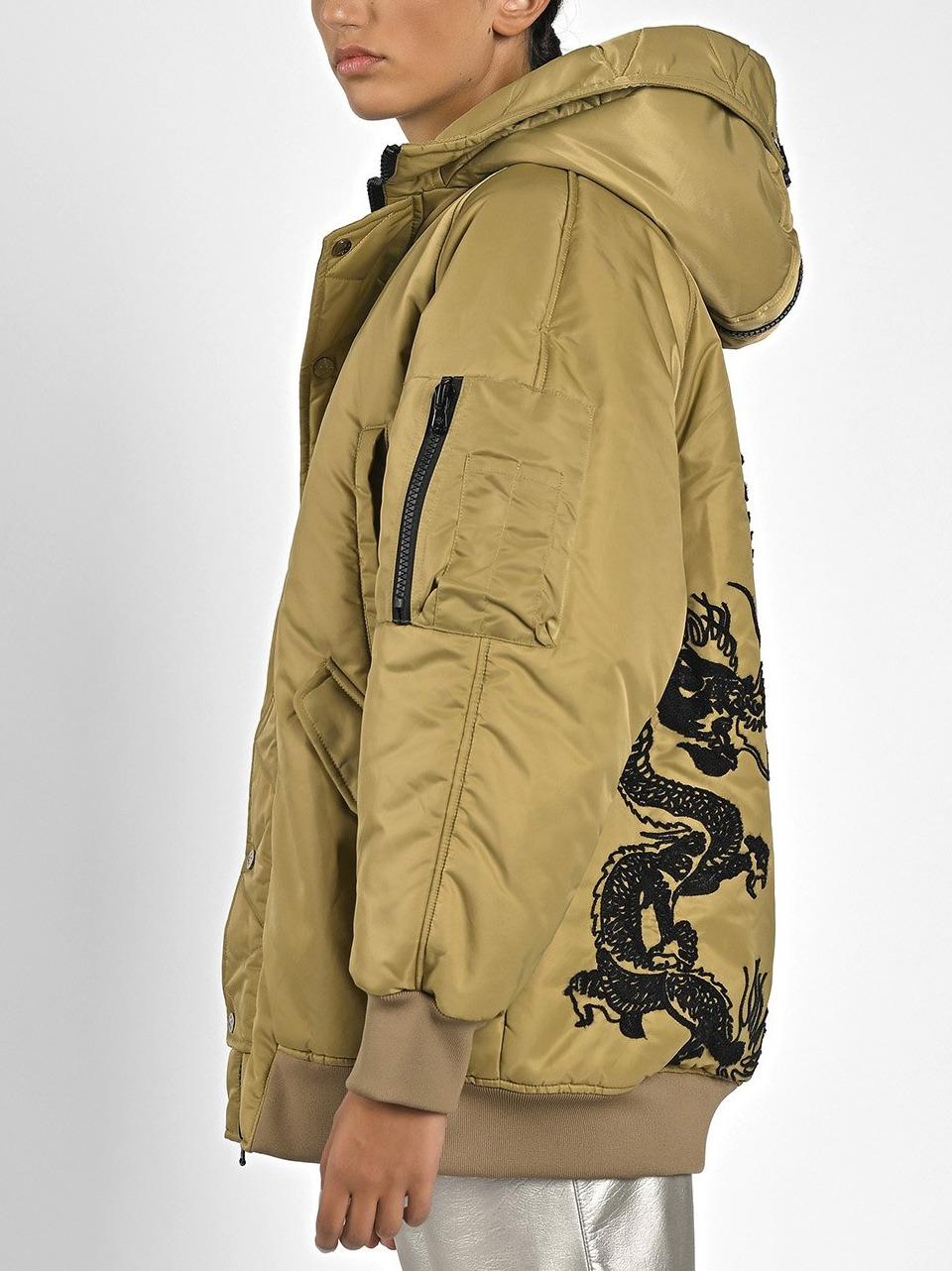 maxi bomber ricamo G224418 KHAK CANADIAN