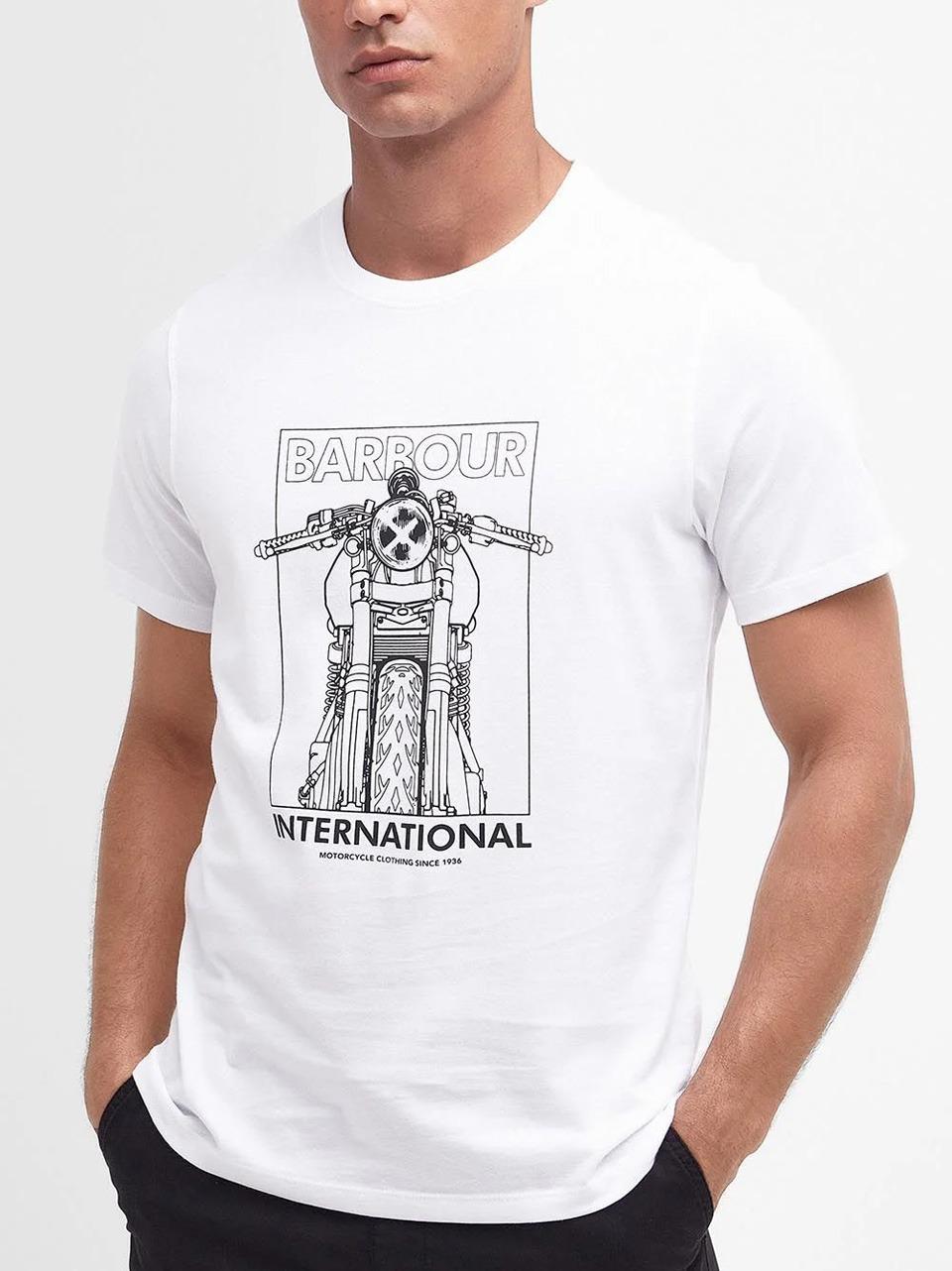t-shirt stampa moto MTS1249 VH11 BARBOUR INTERNATIONAL