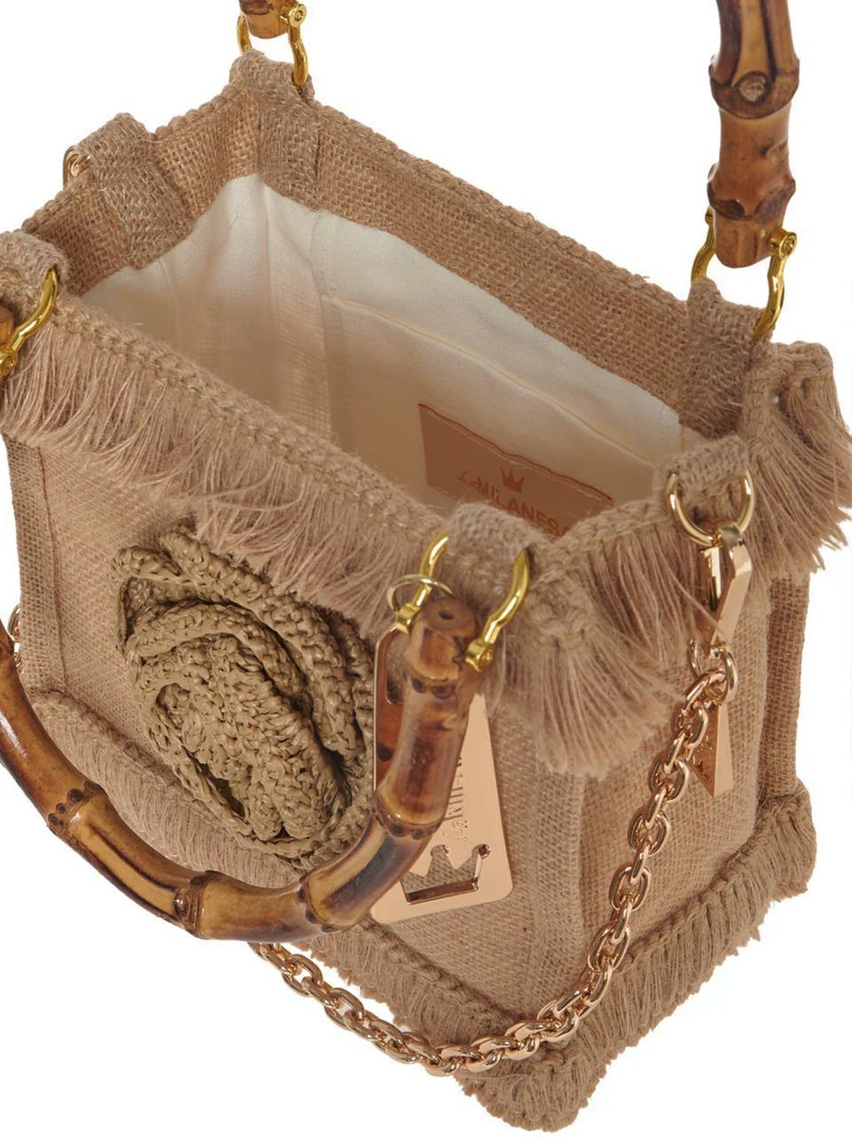 borsa in yuta ROSA SMALL N LA MILANESA