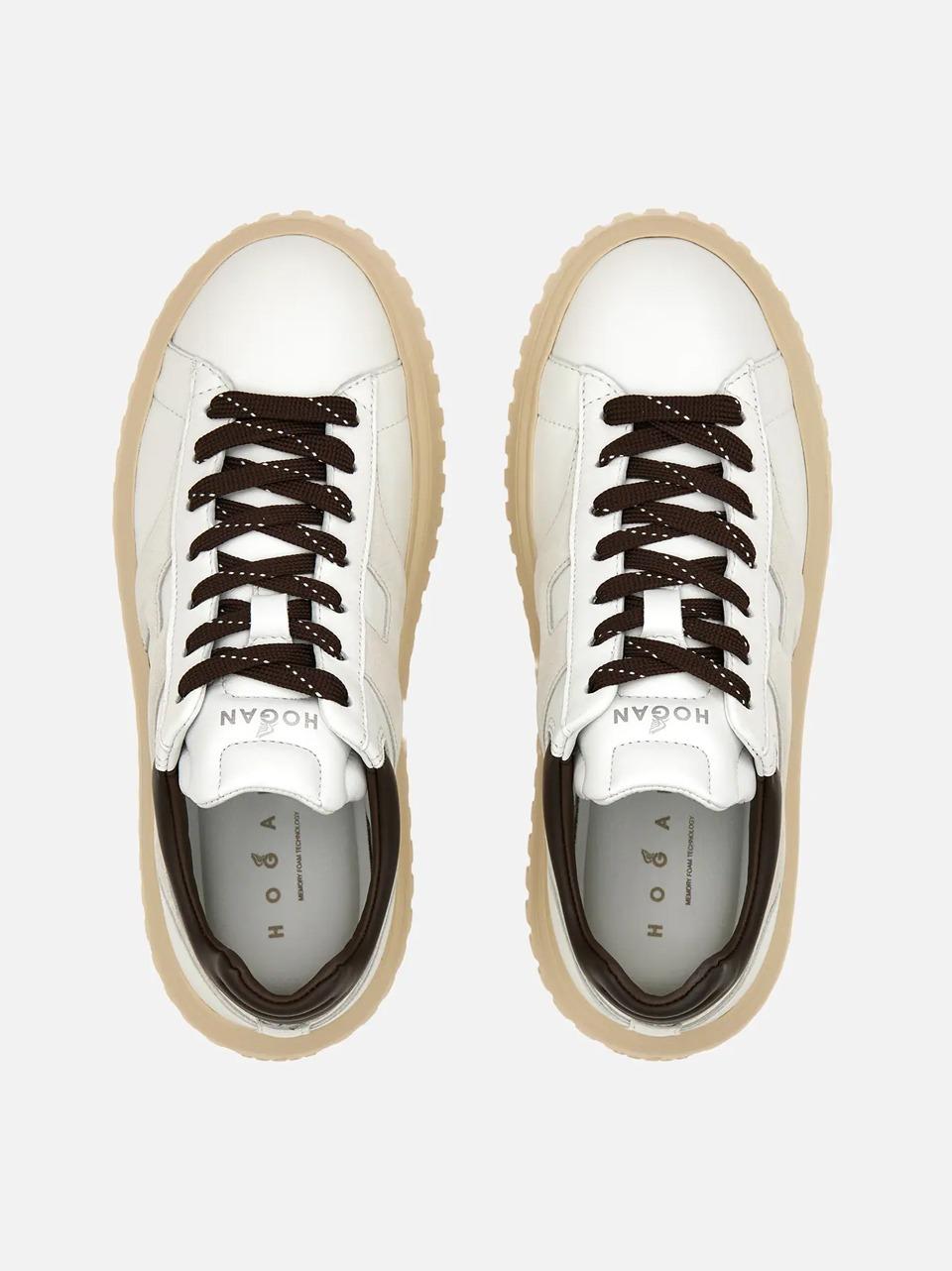 sneakers h stripe HXW6450FE9LUIT0BAZ BIANCO\TDM HOGAN