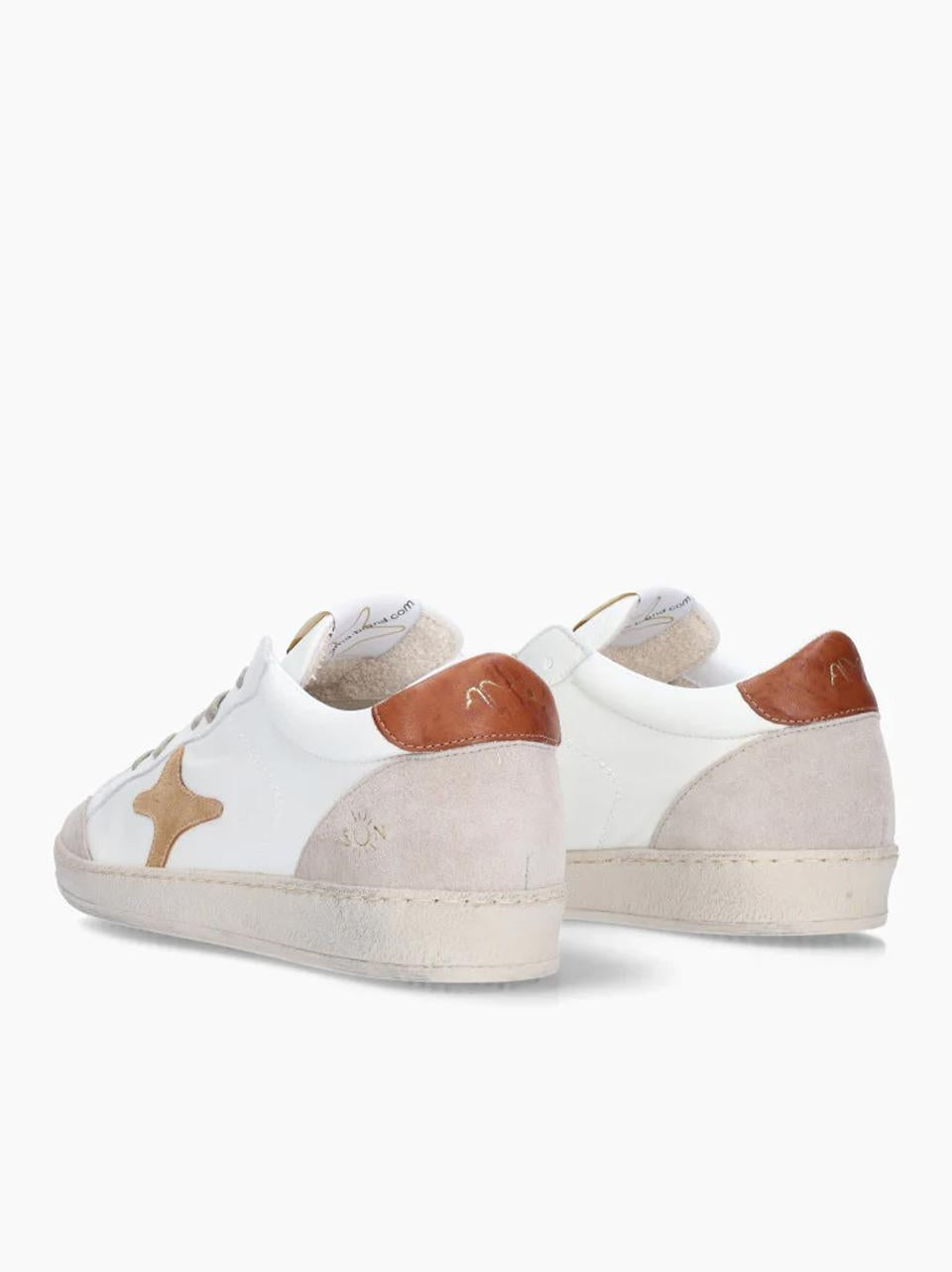 sneakers sun 4133 BIANCO TAUPE AMA brand