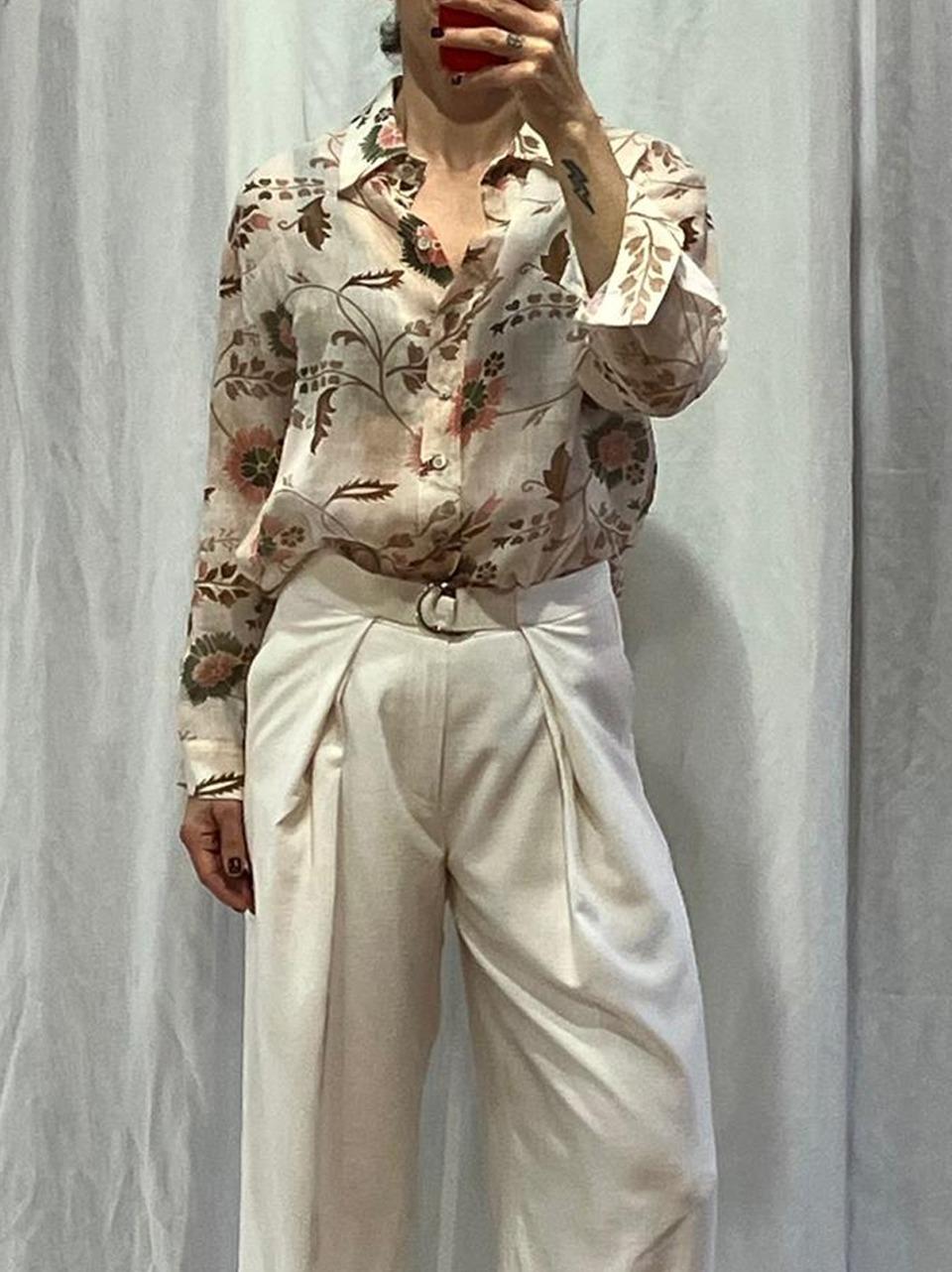 camicia fantasia 25535 AVORIO WU' SIDE