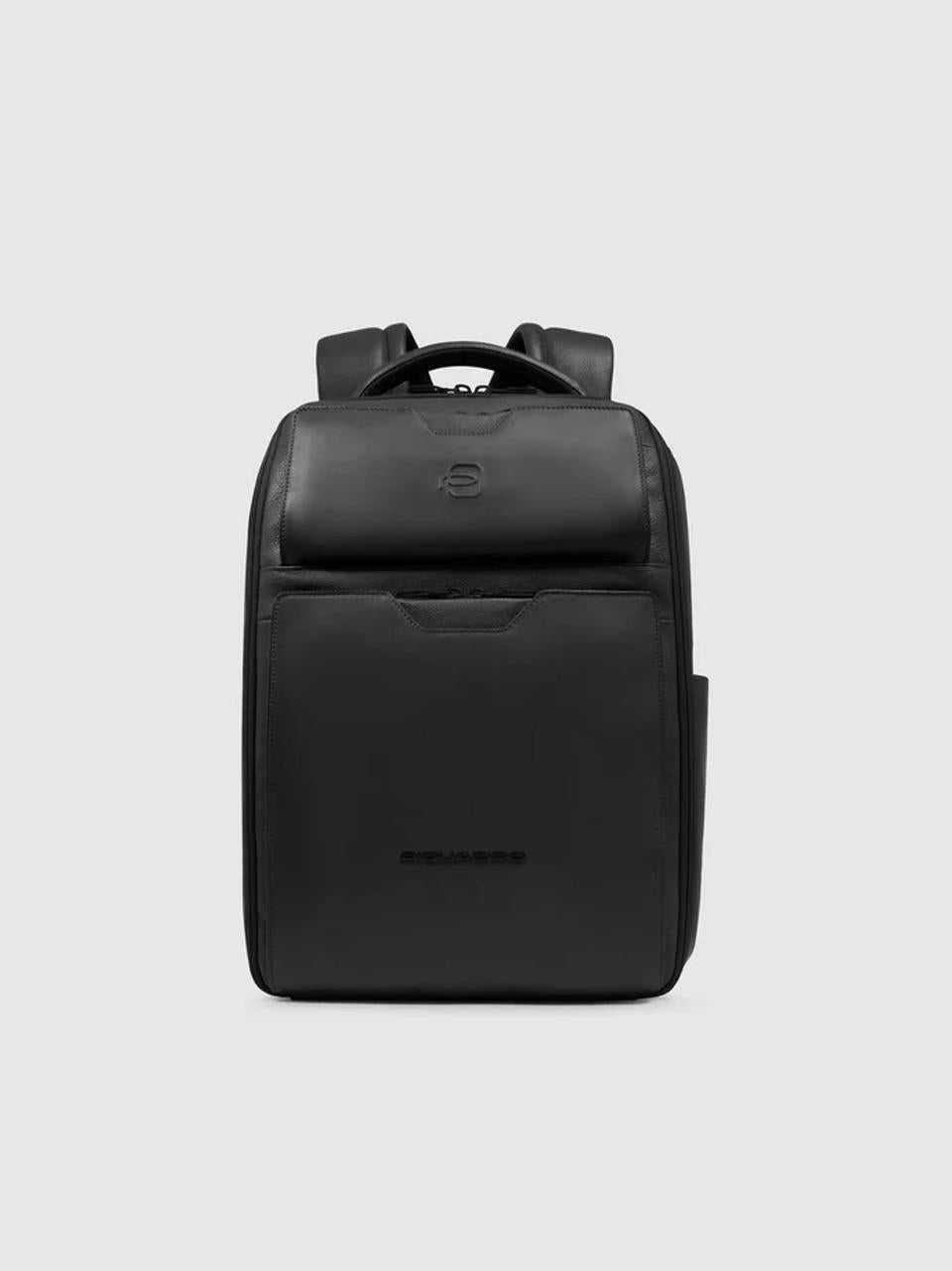 zaino 14'' doppa tasca pelle e nappa CA6923S142 NERO PIQUADRO