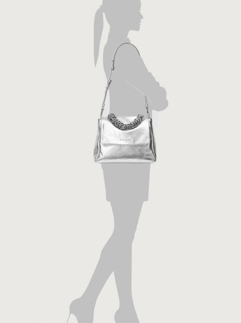 borsa sveva piccola metal B01999METAL ARGENTO ORCIANI