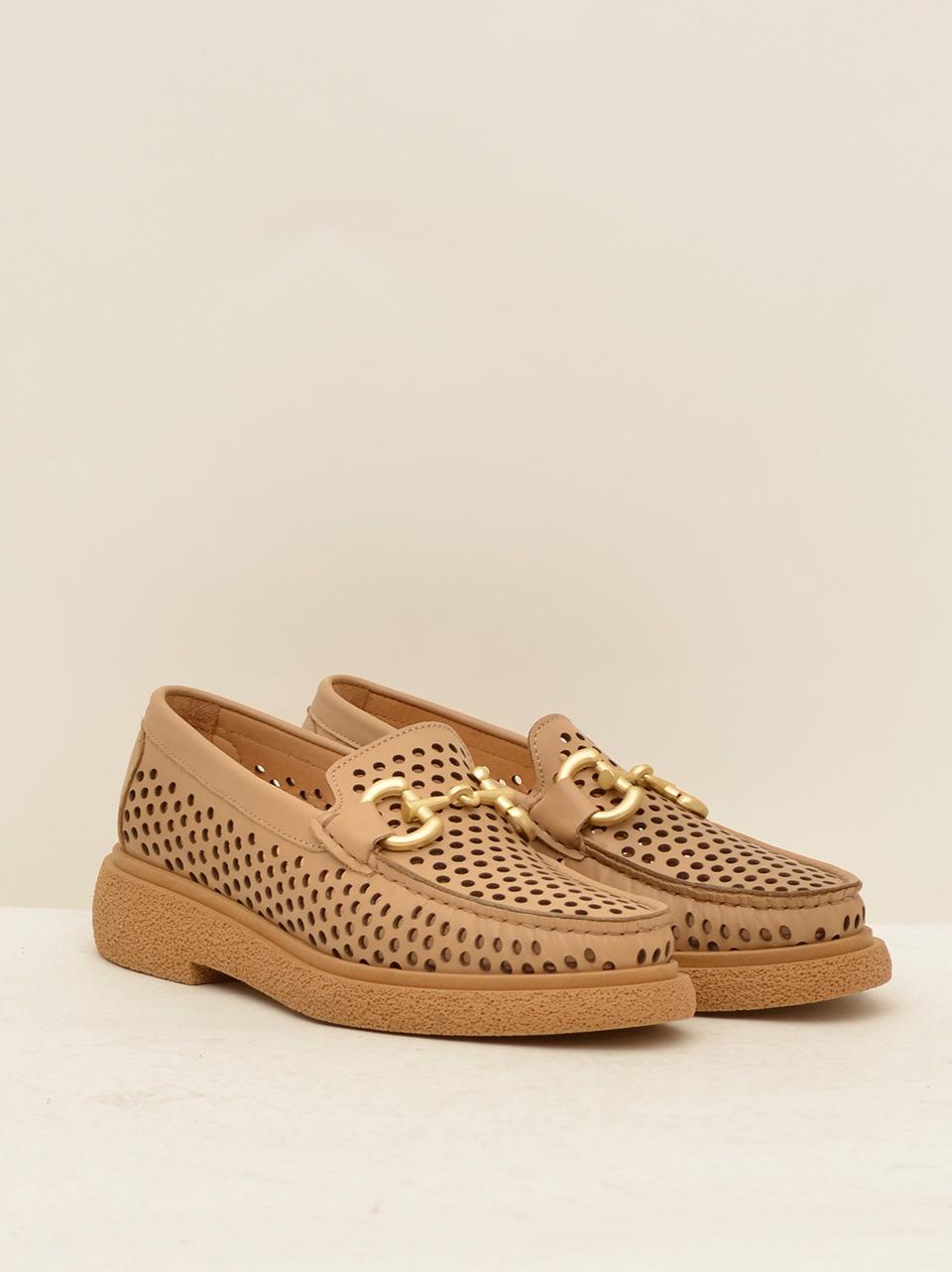 mocassino con passante traforato 9665 CAPPUCCINO VITTORIA MENGONI