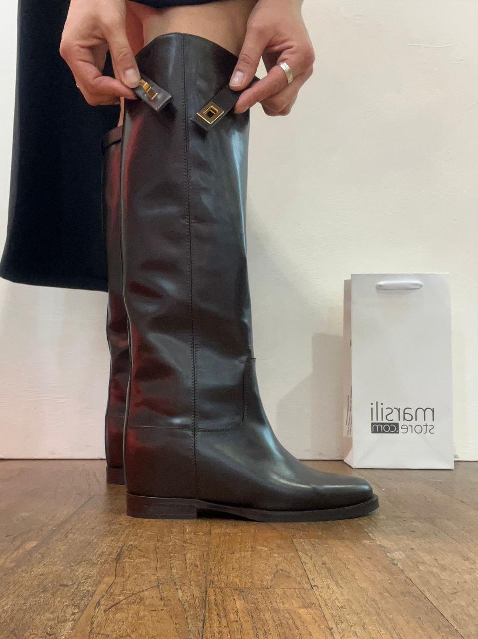 stivale a tubo con accessorio e zeppa interna 3807 TDM VIA ROMA 15