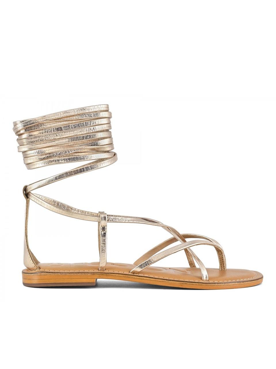 sandalo flat infradito alla schiava R2250002 GOLD CB FUSION