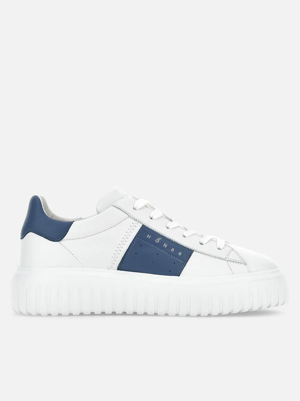 sneakers H-Stripes con banda HXM6450FO70LE9144T BIANCO AVIO HOGAN