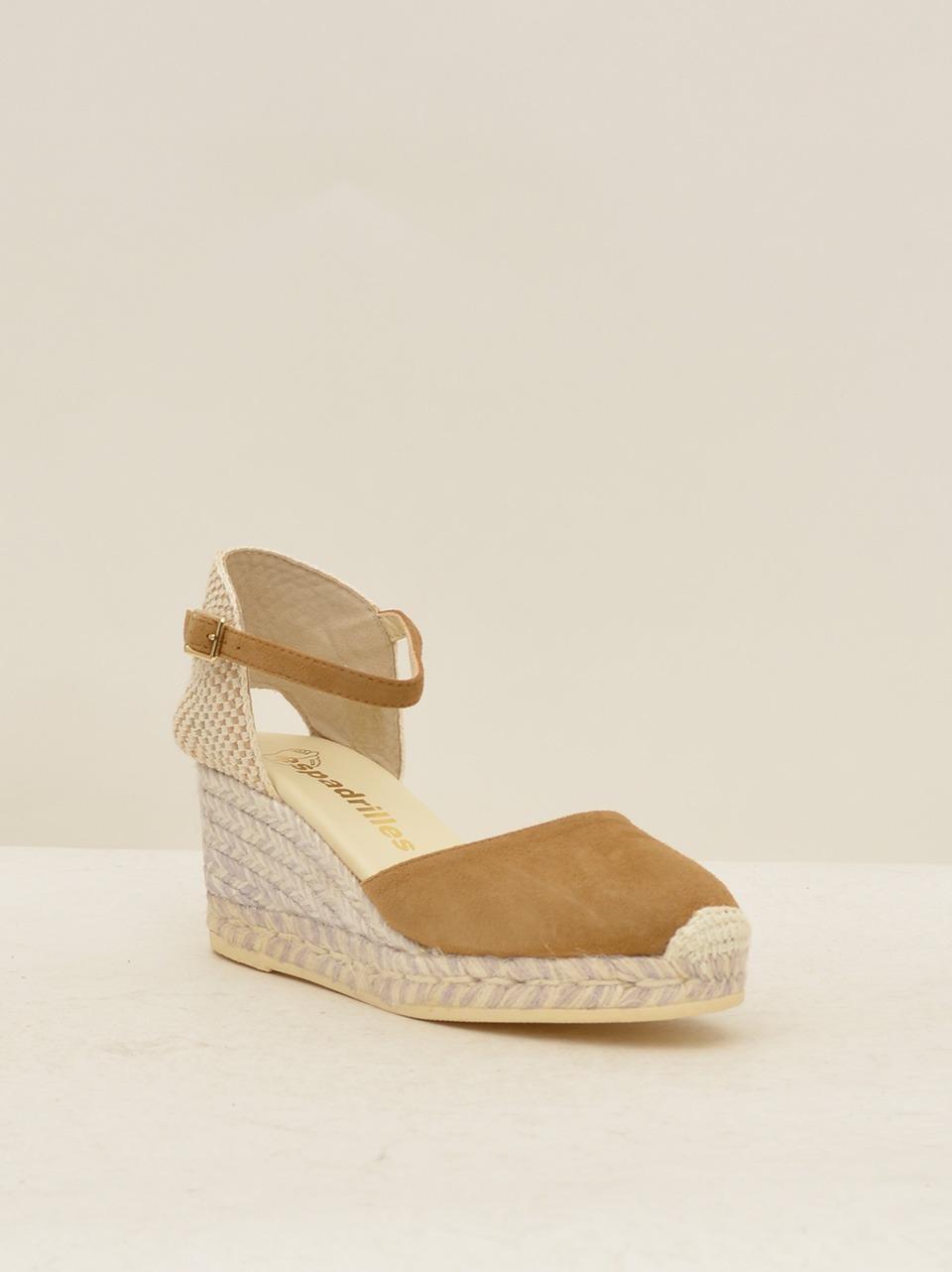 sandalo col laccio alla caviglia zeppa bassa ROBY ANTE CAMEL ESPADRILLAS