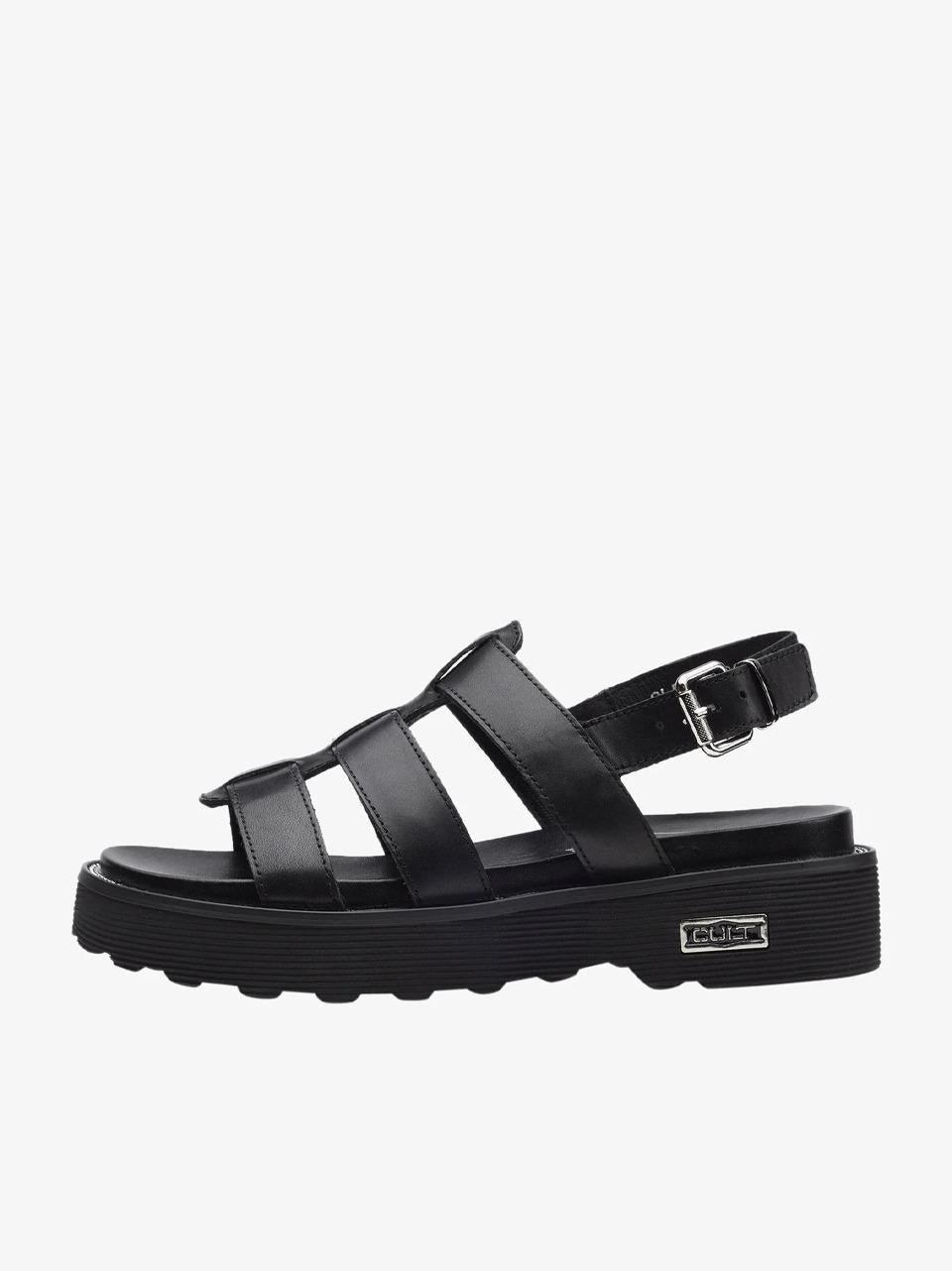 sandalo con 3 lacci CLW104334 NERO CULT