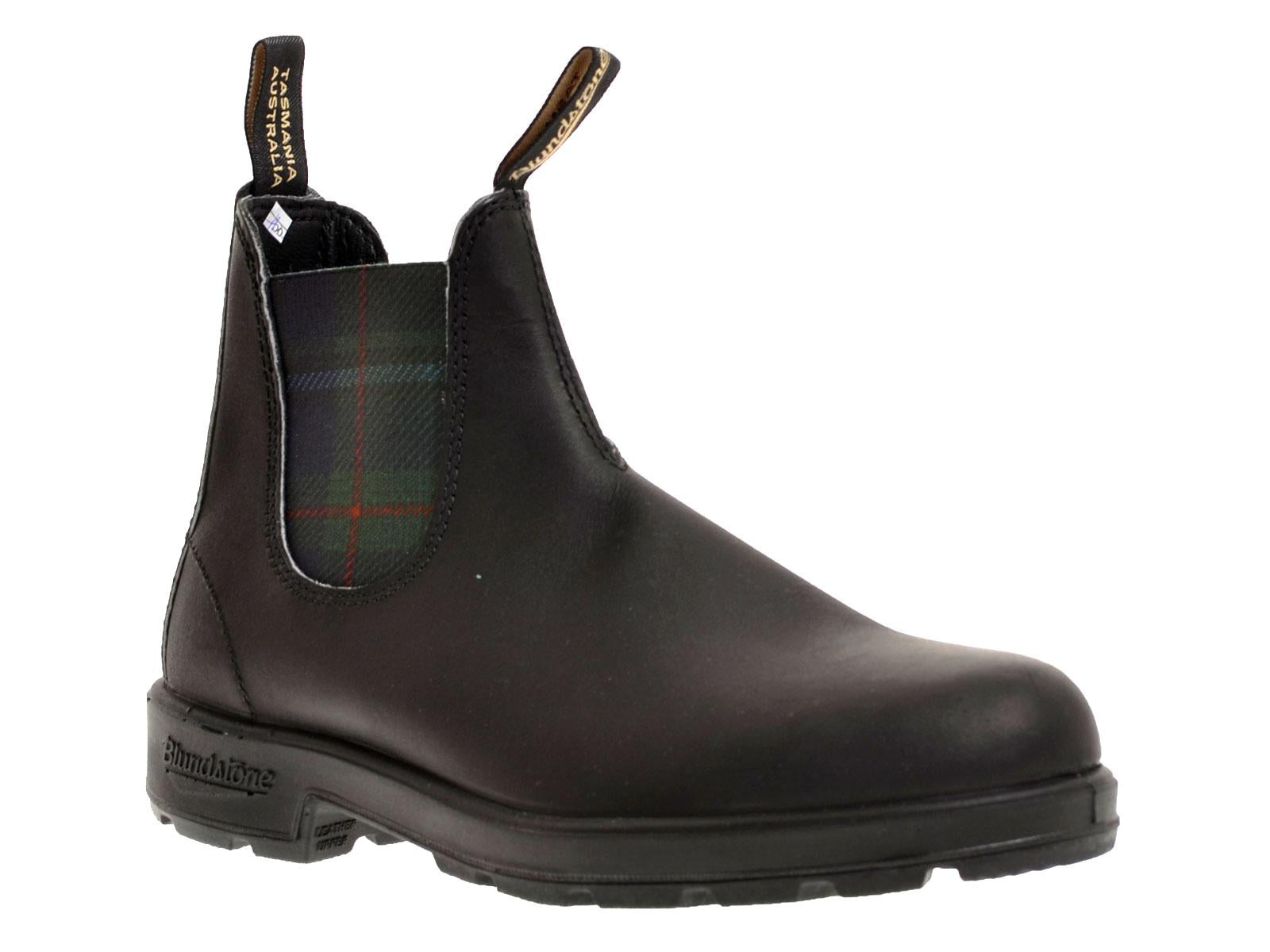 beatles elastico tartan verde 1614 BC BLACK LEATHER Blundstone