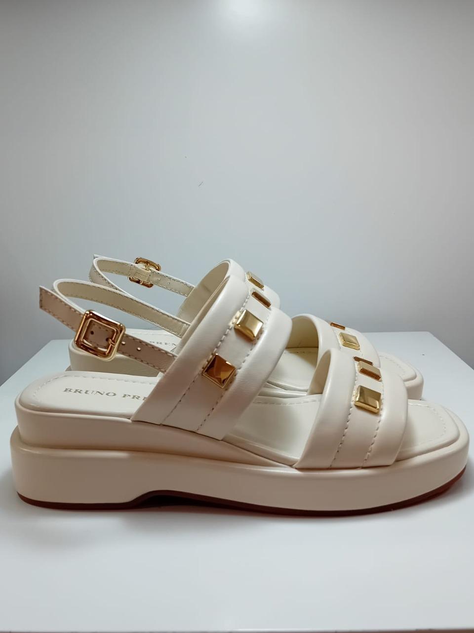 sandalo zeppa 2 fasce con accessori BL4904 BURRO BRUNO PREMI