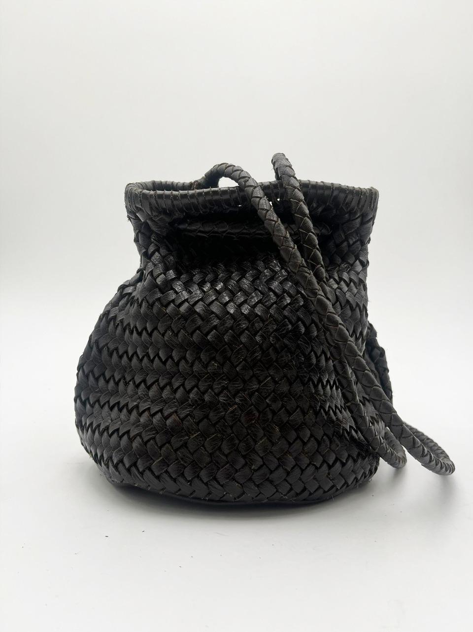 borsa secchiello intrecciato 1105 BROWN REHARD