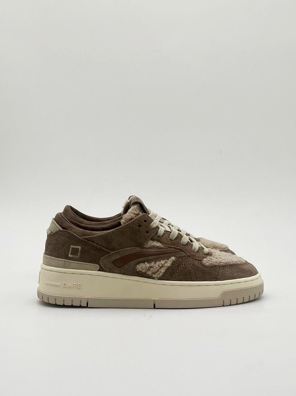 sneakers torneo in teddy W431-TO-TD-BI BEIGE D.A.T.E