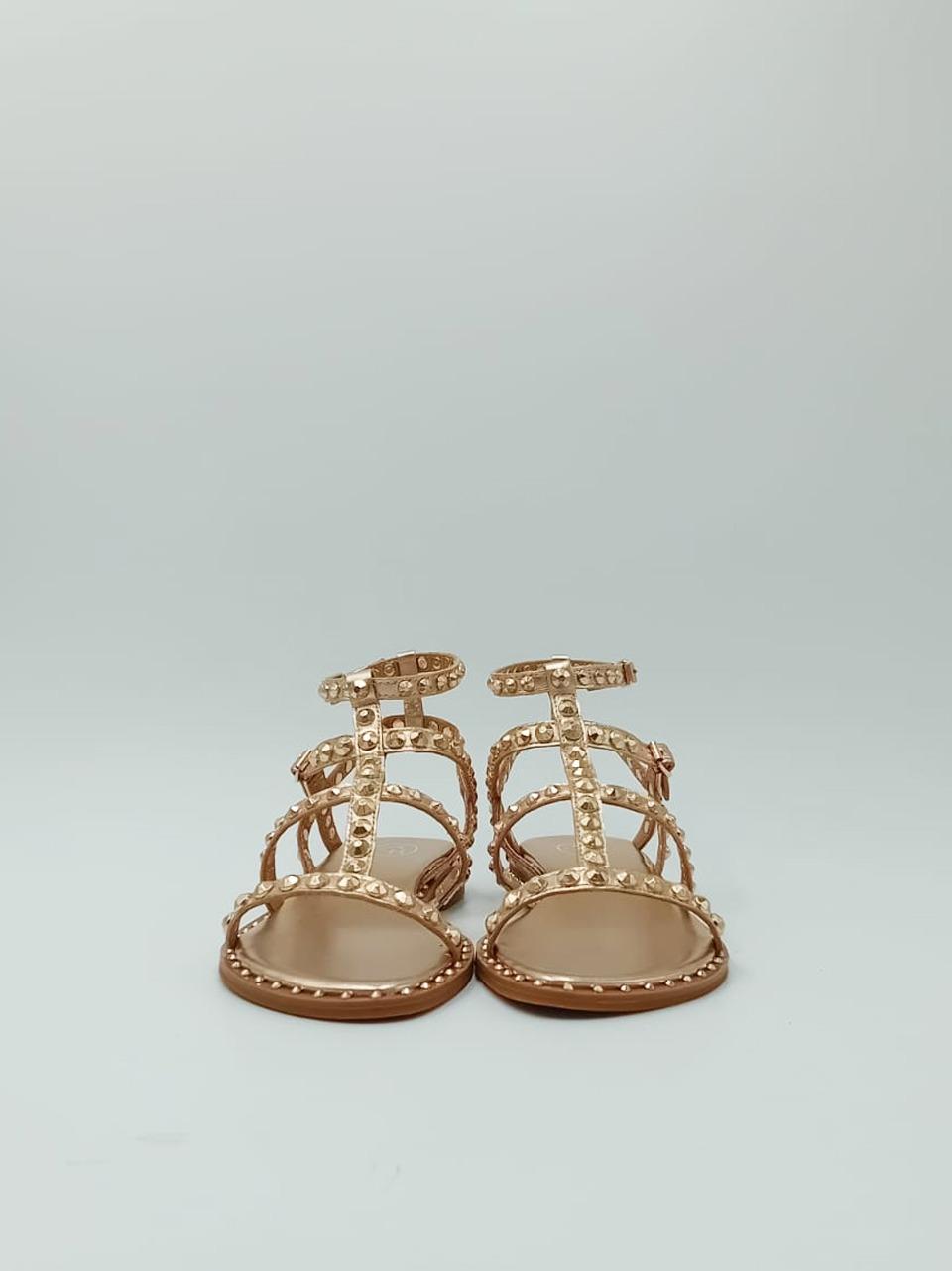 sandalo flat precious con borchie PRECIOUS ORO ASH