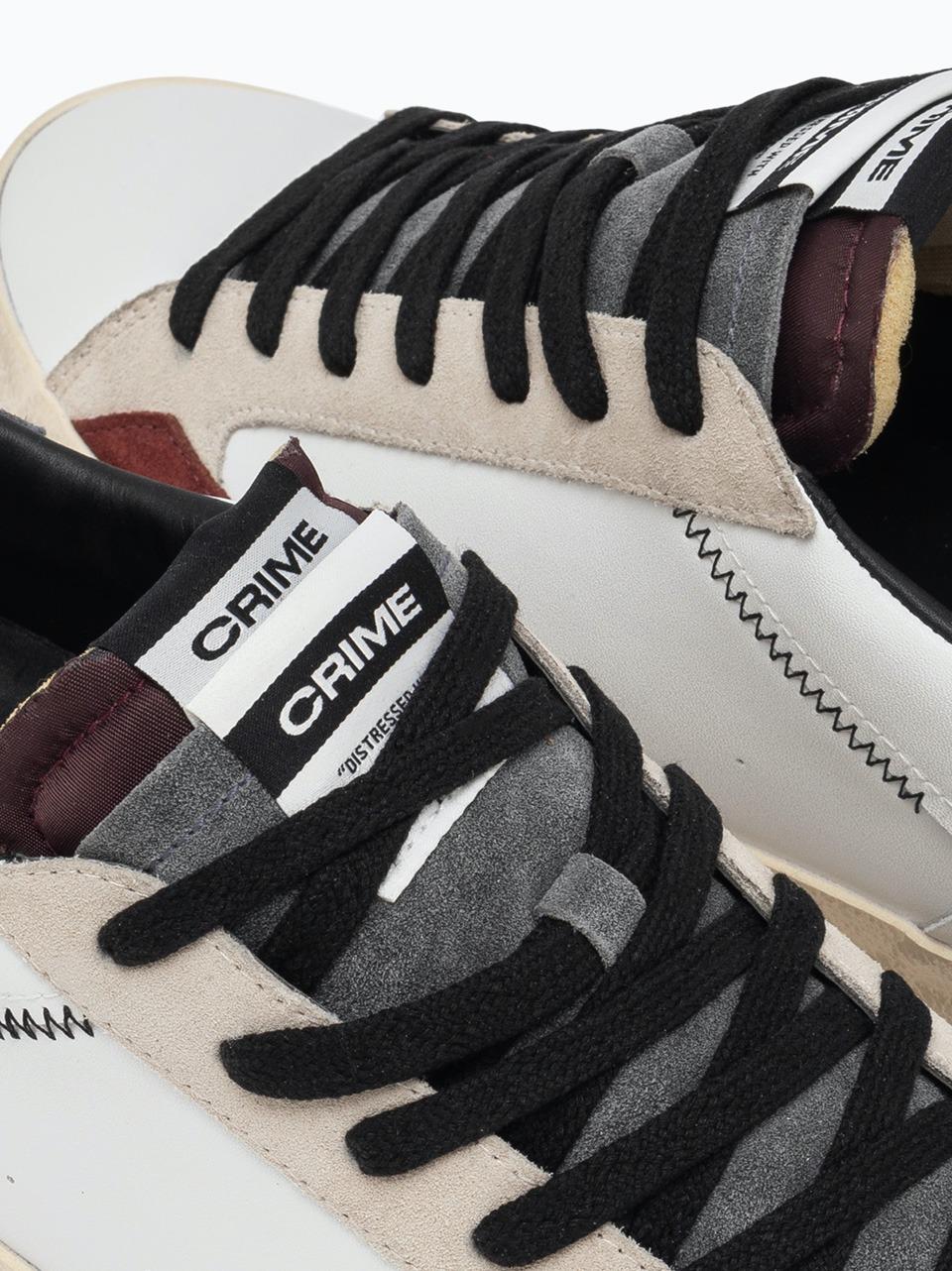 sneakers distressed 15008 BIANCO\GRIGIO CRIME
