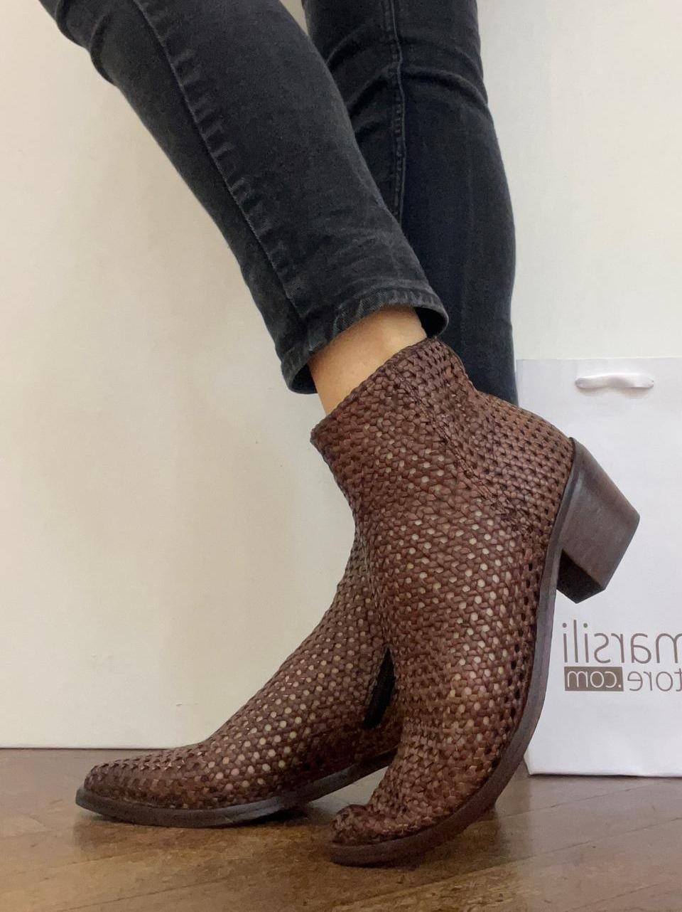 stiavetto texano intrecciato 261-303-19 MARRONE ZOLFO