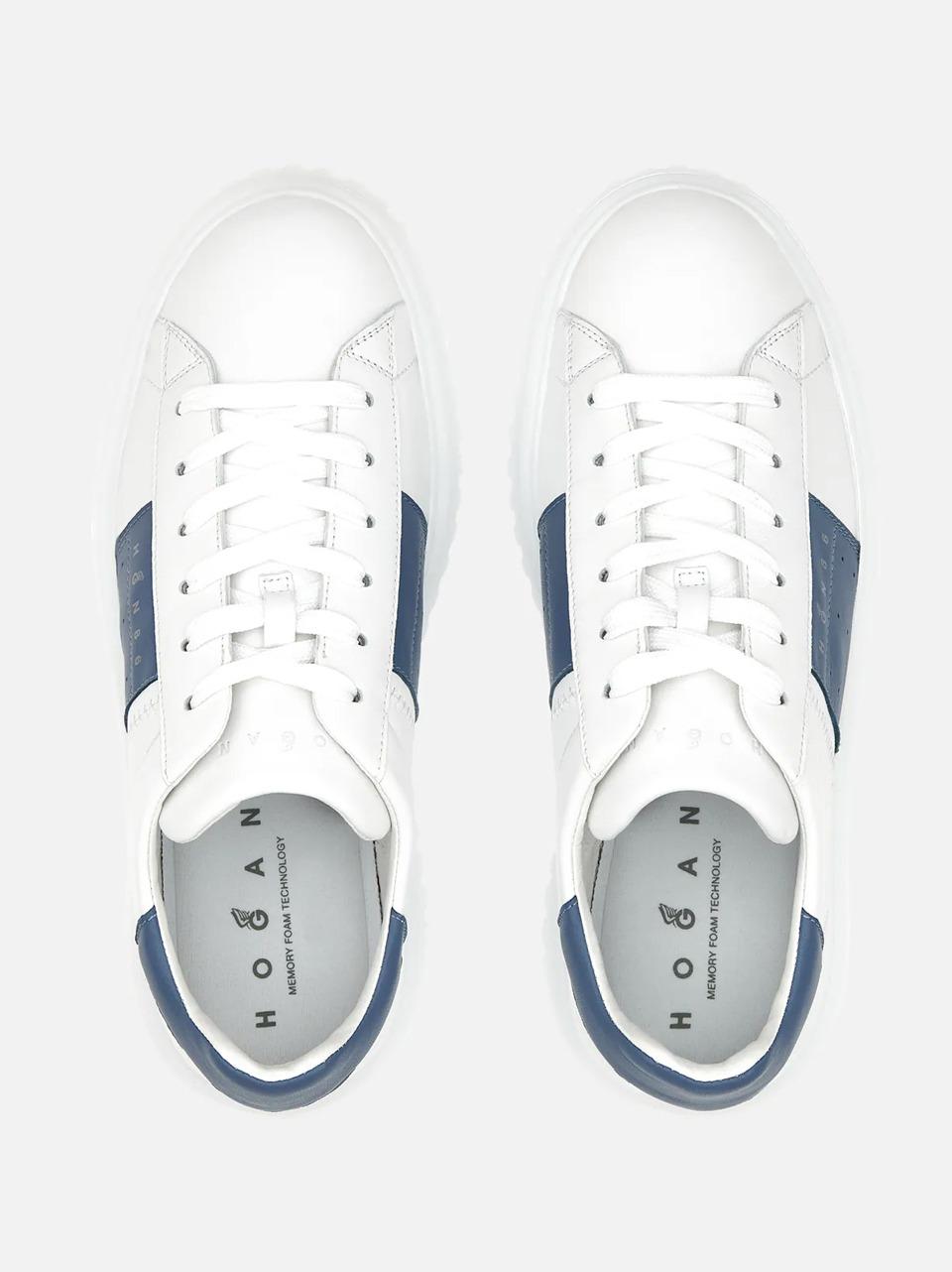 sneakers H-Stripes con banda HXM6450FO70LE9144T BIANCO AVIO HOGAN