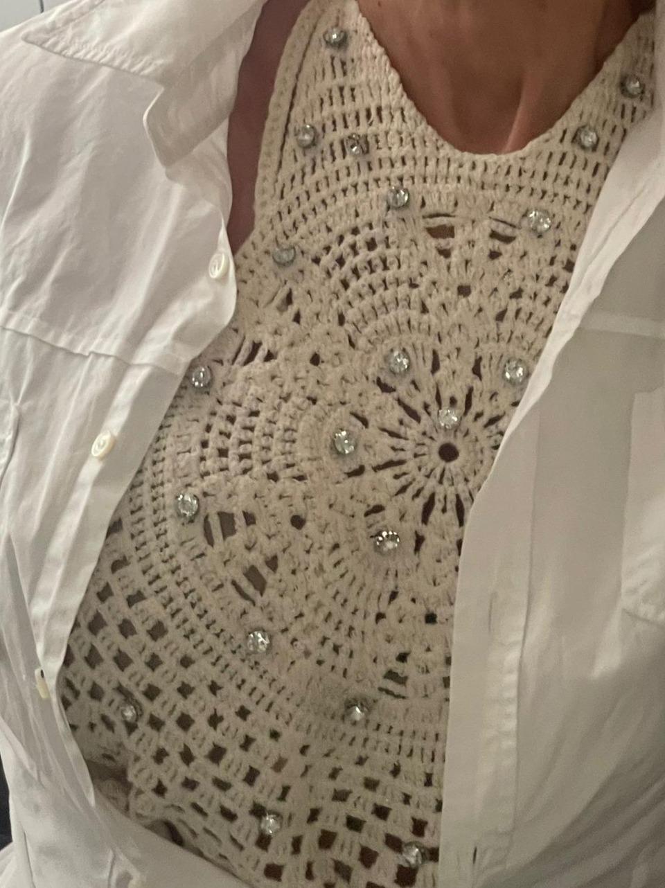 top halter crochet KA7516 N GLAMOROUS