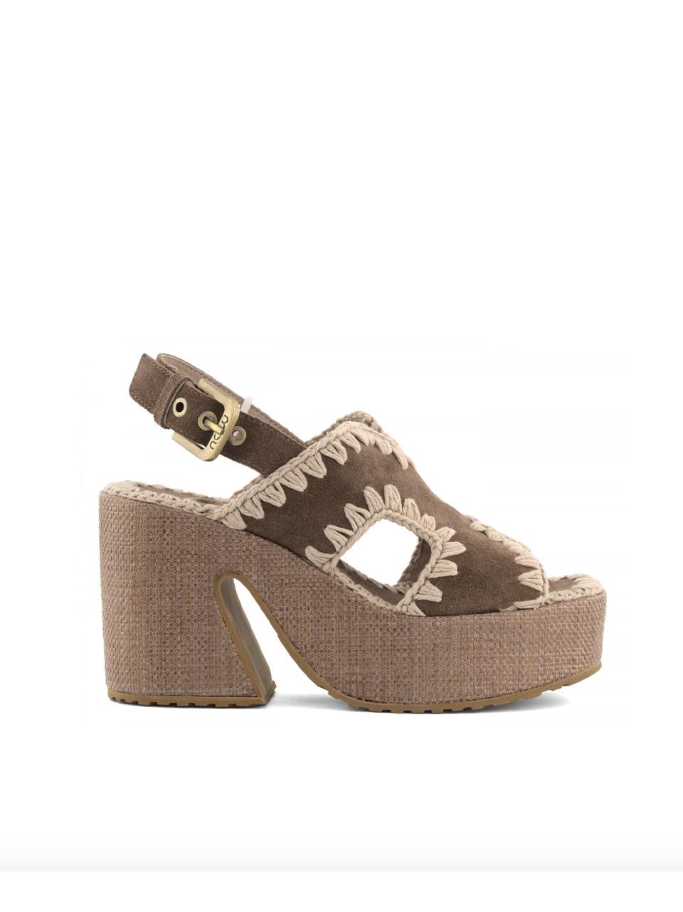 raffia platform with back stra MU SW721002A DPB MOU