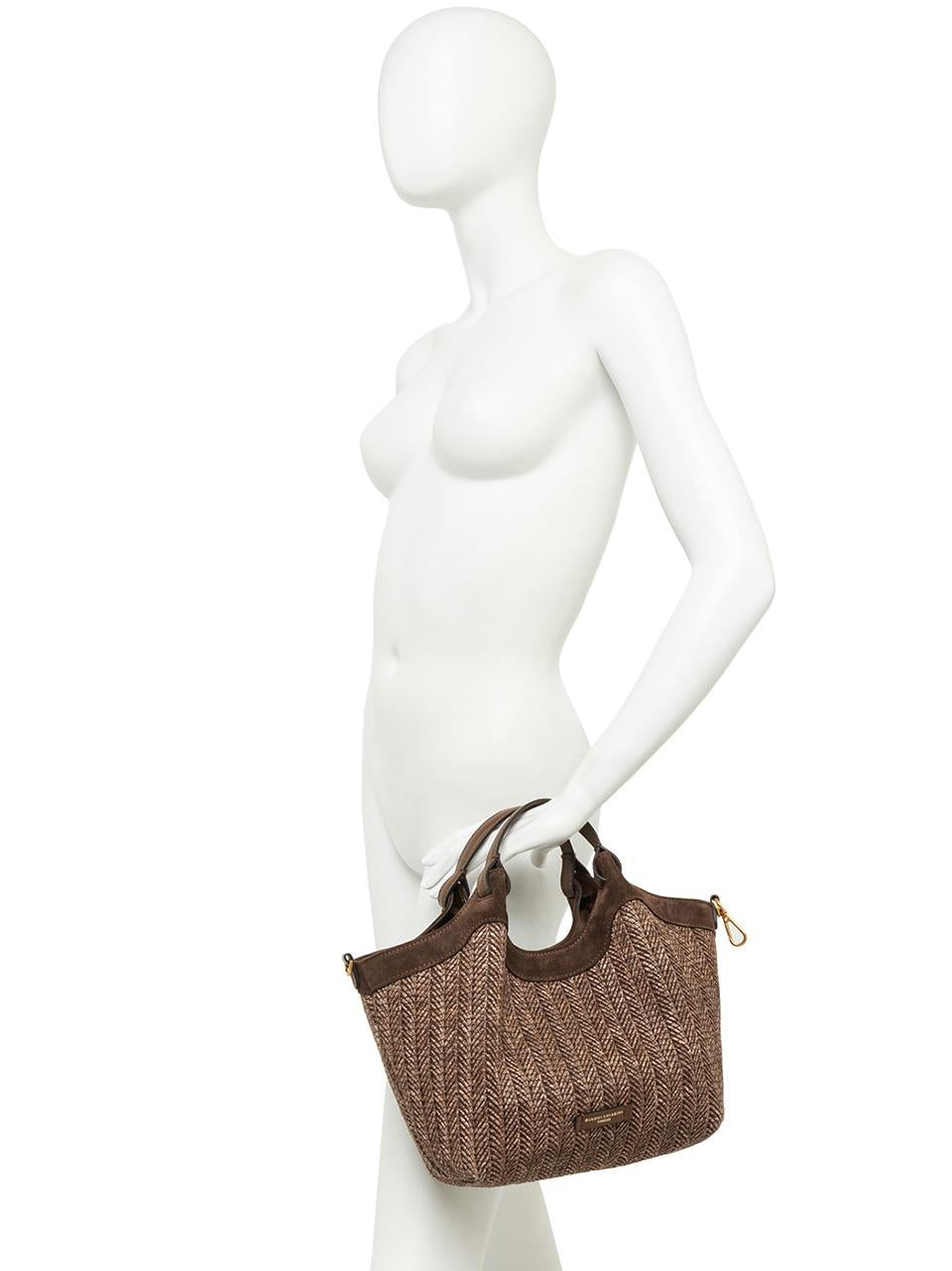 shopping dua media paglia spigata BS12339 CHOCO GIANNI CHIARINI