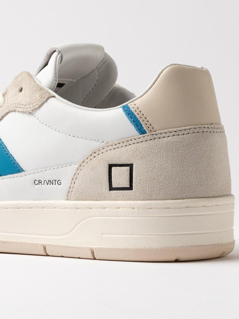 sneakers court 2.0 C2-VC-WE WHITE BLUETTE D.A.T.E
