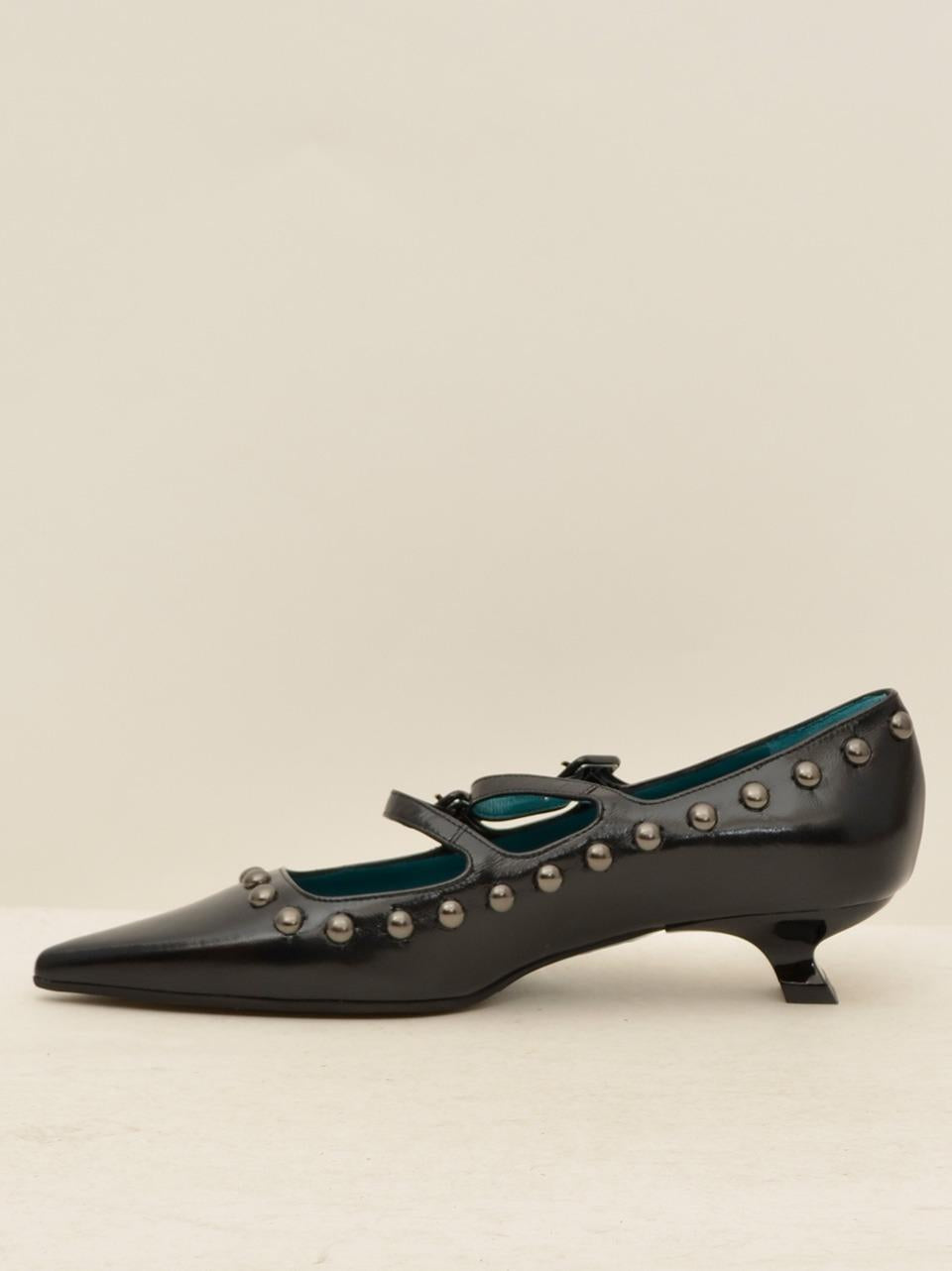 decollette con laccetti tacco h 30mm ADA NERO ALESSANDRO DELAIA