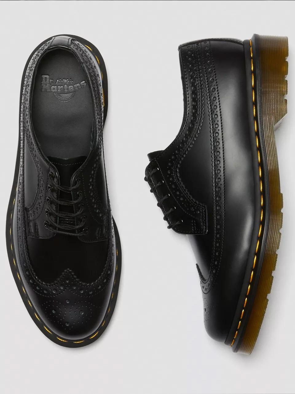 derby brogue cucitura gialla 3989YS222001 BLACK Dr Martens