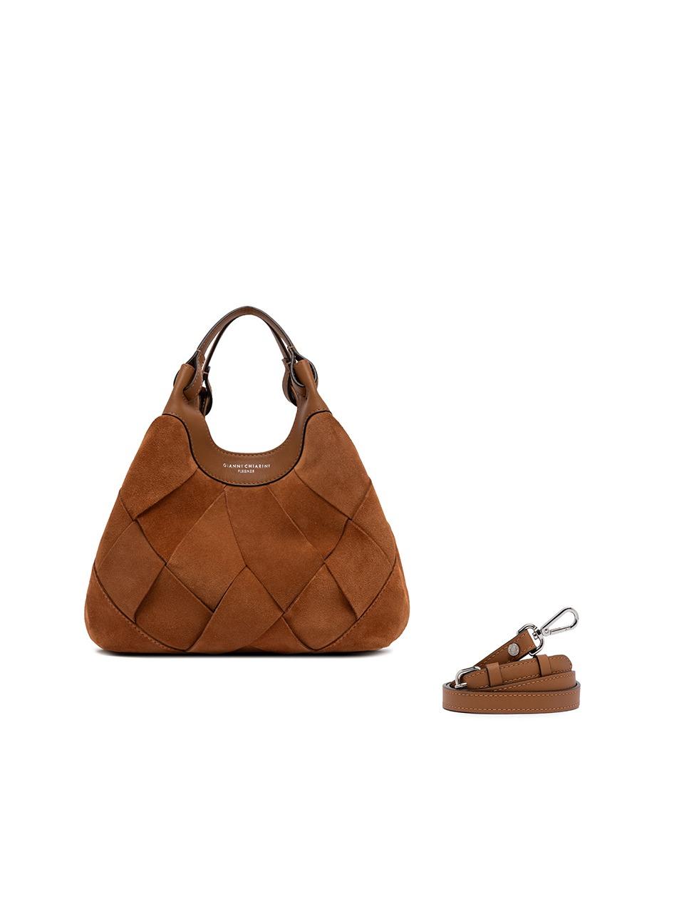 shopping dua media intrecciata BS12349 CARAMEL GIANNI CHIARINI