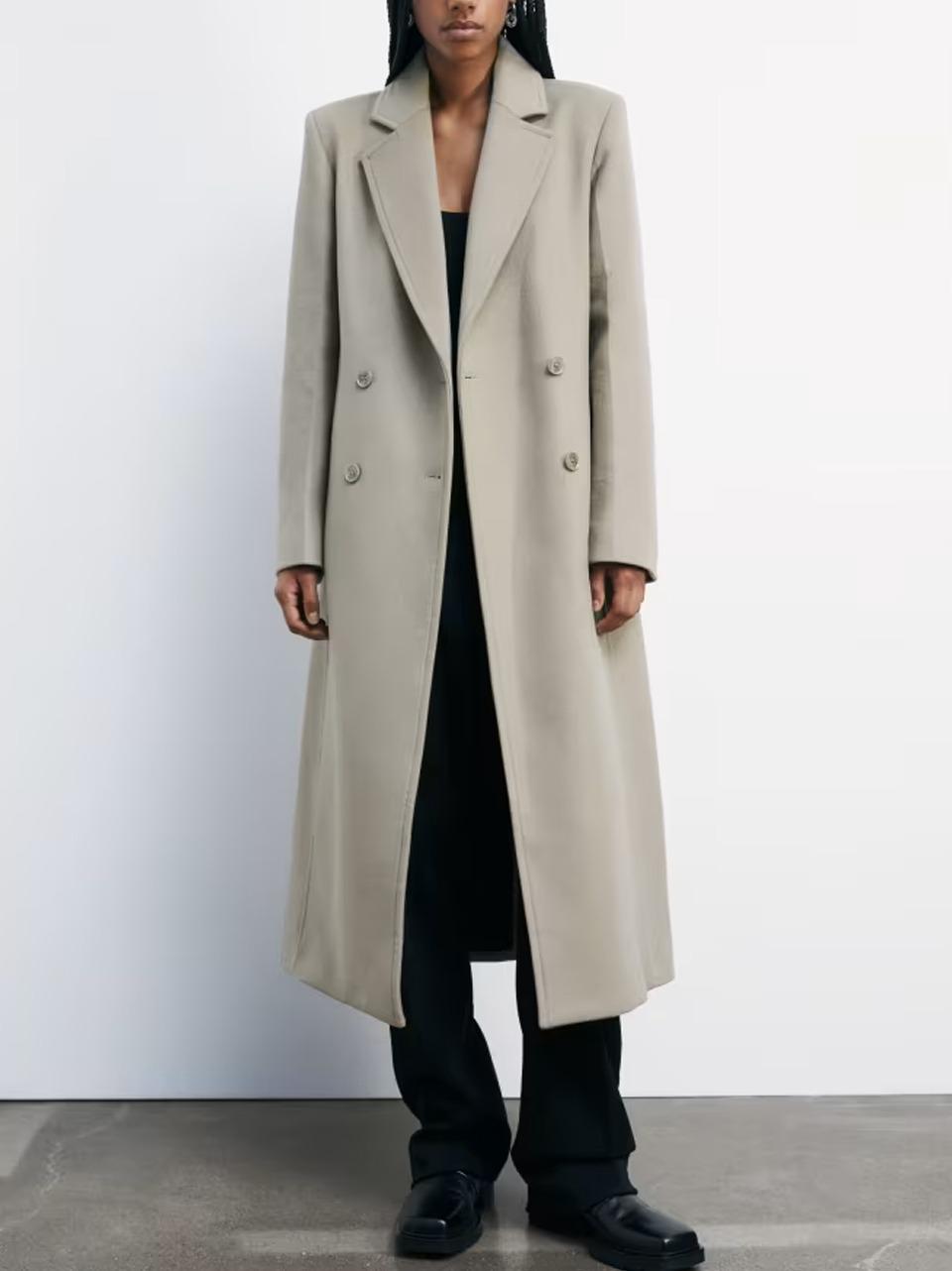 cappotto con fusciacca 2O0195 GREIGE Patrizia pepe