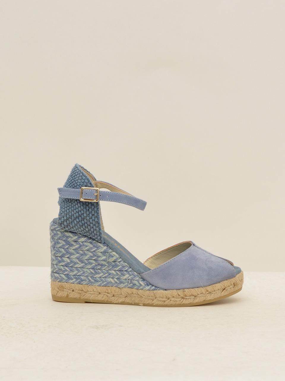 sandalo con laccetto caviglia e zeppa in tinta COIN ANTE JEANS ESPADRILLAS