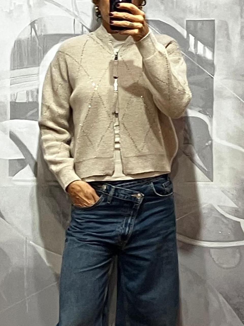 maglia full zip strass MT3906 014 SEVENTY