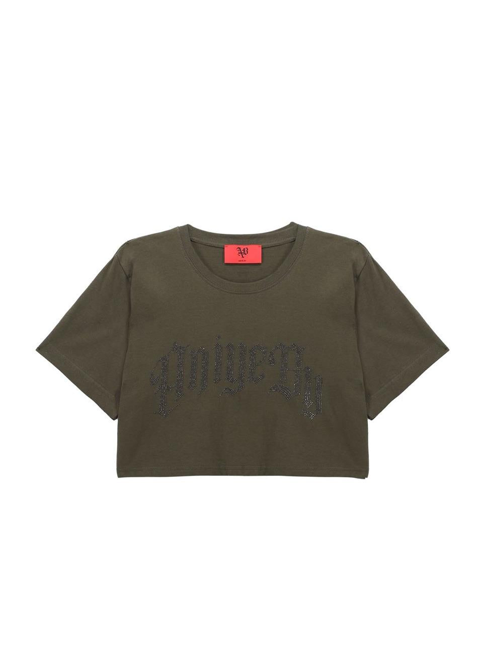 t shirt cropped logo 5344 M ANIYE BY